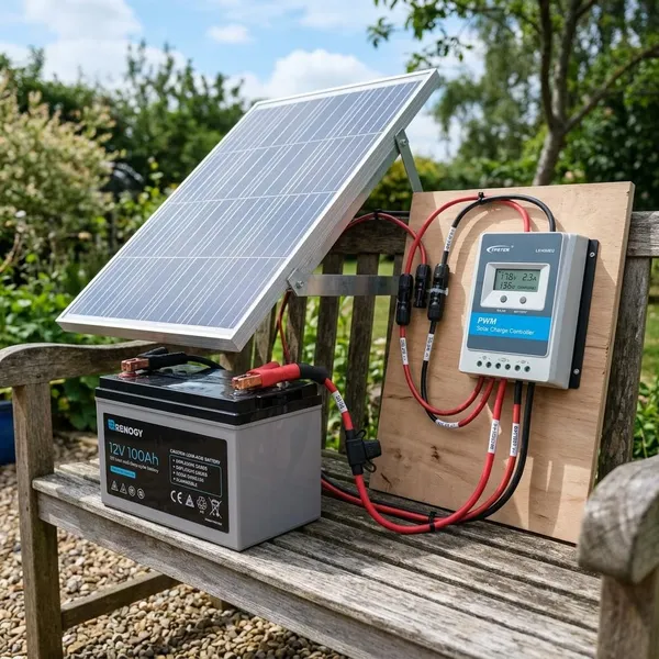12v batterie mit solarpanel laden