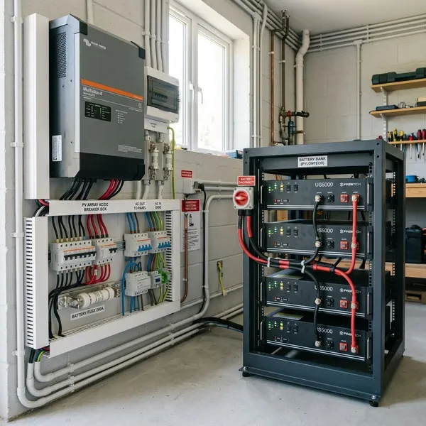 Batterie und Wechselrichter absichern