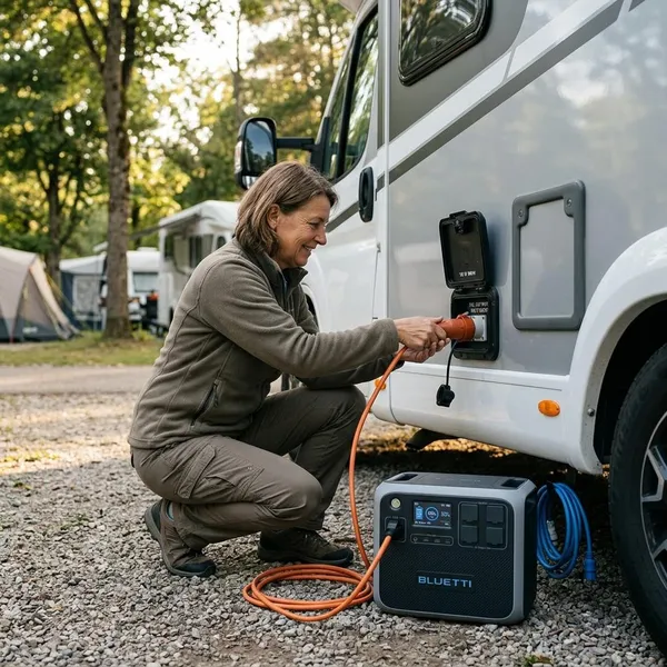 powerstation an wohnmobil anschließen