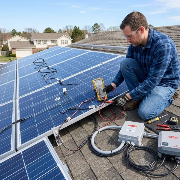 Solarpanel in Reihe schalten Schritt für Schritt