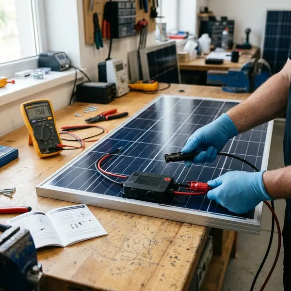 solarpanel plus minus
