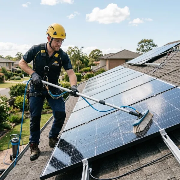 Solarpanels sicher reinigen