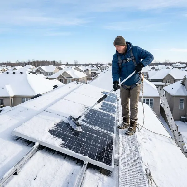 Wann Schnee auf Solarpanels stört